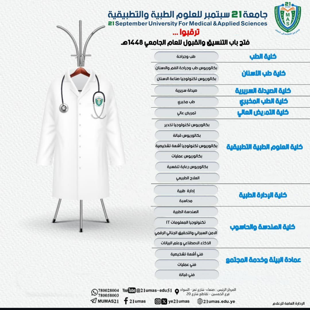 ترقبوا فتح بوابة التنسيق والقبول  للعام الجامعي  ٢٠٢٥-٢٠٢٦م